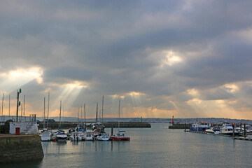 Wall Mural - Storm clouds over Torquay harbour, Devon	