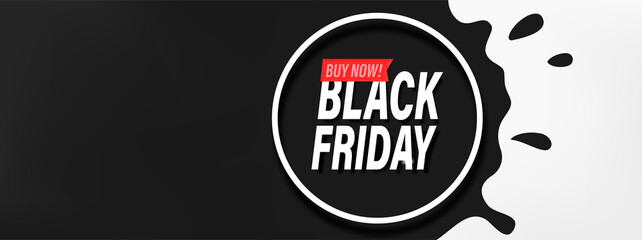 Poster - Black friday vector banner with copy space