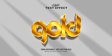 Editable Text Effect, Shiny Style Gold Text