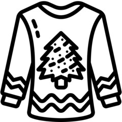 Sticker - sweater line icon