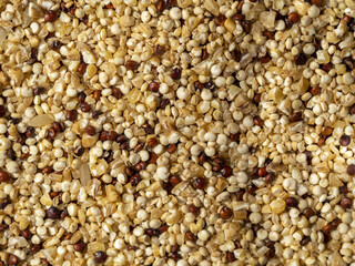 Sticker - Top view of Quinoa grains, seeds are rich in protein, dietary fiber, B vitamins