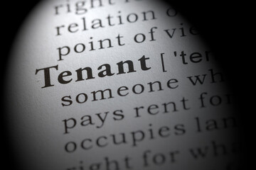 Sticker - definition of tenant