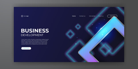 Abstract background for landing page web template. Trendy abstract design template. Dynamic gradient composition for covers, brochures, flyers, presentations, banners. Vector illustration.