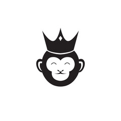 Wall Mural - MONKEY KING LOGO VECTOR SYMBOL ICON ILLUSTRATION MODERN DESIGN