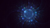 Fototapeta Kosmos - 3D rendering abstract round light background