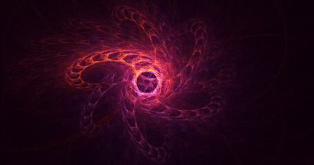 Poster - 3d rendering abstract colorful fractal light background