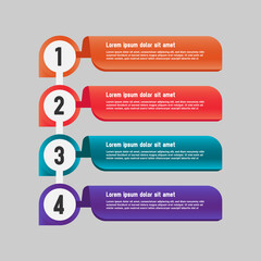 Poster - Set of colorful design element infographic template isolated