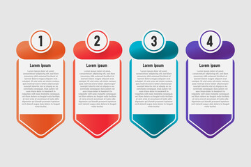 Poster - Colorful set banner infographic design concept