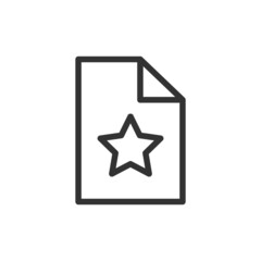 Poster - Simple contract line icon.