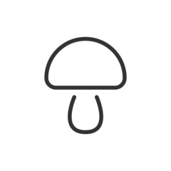 Poster - Thin line icon of mushroom.