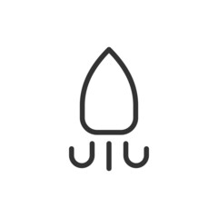 Poster - Vector squid line icon.