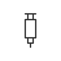 Poster - Vector syringe line icon.