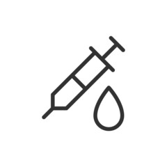 Sticker - Syringe minimal line icon.