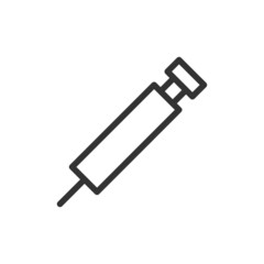 Canvas Print - Outline design of syringe icon.