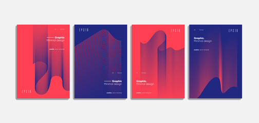 Fototapete - Geometric covers design. Annual report template.