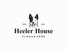 Healer Dog Handdrawn Logo Template