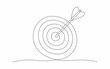 © ihorzigor - Target. One line drawing. Vector target in line style