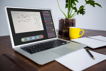Poster - Class on video call on tablet screen