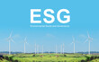 ESG banner for business and organization, Environment, Social, Governance, corporate sustainability performance for investment screening background.