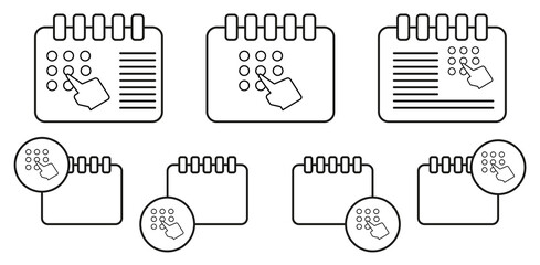 Sticker - Keypad, pad, telephone, finger vector icon in calender set illustration for ui and ux, website or mobile application