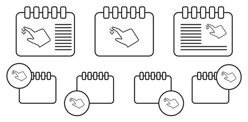 Poster - Zoom, gestures, multimedia option vector icon in calender set illustration for ui and ux, website or mobile application