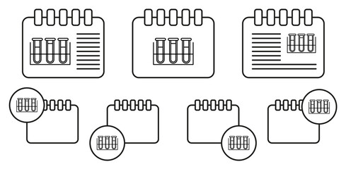 Poster - flasks vector icon in calender set illustration for ui and ux, website or mobile application