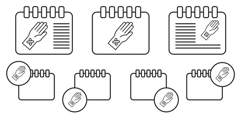 Poster - blood draw vector icon in calender set illustration for ui and ux, website or mobile application