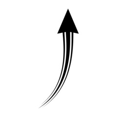 Poster - Vector icon up arrow, lifting curved arrow, direction indicator, stock illustration