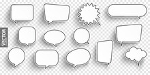 Speech Bubbles With Shadow Collection