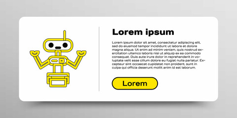 Poster - Line Robot icon isolated on white background. Colorful outline concept. Vector