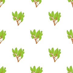 Sticker - Green tree pattern seamless background texture repeat wallpaper geometric vector