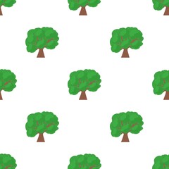 Poster - A tree with a spreading green crown pattern seamless background texture repeat wallpaper geometric vector