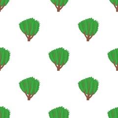 Poster - Tree with green leaves pattern seamless background texture repeat wallpaper geometric vector