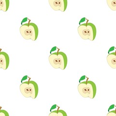 Poster - Half apple pattern seamless background texture repeat wallpaper geometric vector