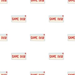 Poster - Game over pattern seamless background texture repeat wallpaper geometric vector