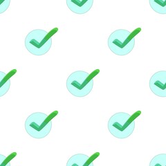 Poster - Hand drawn green tick pattern seamless background texture repeat wallpaper geometric vector