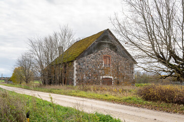 Wall Mural - stone barn in estonia