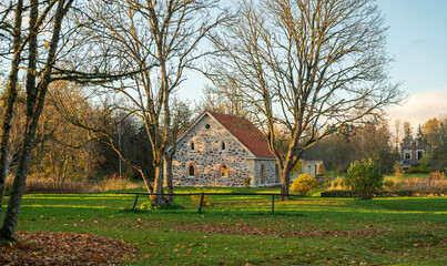 Wall Mural - stone barn in estonia