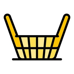 Poster - Craft wicket icon. Outline craft wicket vector icon color flat isolated