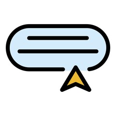 Poster - Click request icon. Outline click request vector icon color flat isolated
