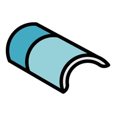 Poster - Phone flexible display icon. Outline phone flexible display vector icon color flat isolated