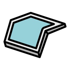 Poster - Smart foldable phone icon. Outline smart foldable phone vector icon color flat isolated