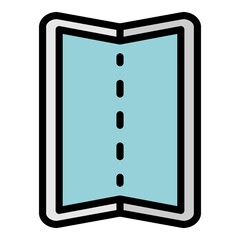 Poster - Foldable screen icon. Outline foldable screen vector icon color flat isolated