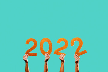 holding number 2022, as the new year