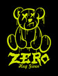 Teddy bear illustration in graffiti style with a slogan