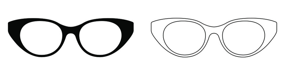 Wall Mural - glasses icon. set of sunglasses icons. vector illustration. sunglasses vector icons. black linear gl