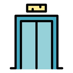 Poster - spare elevator icon. outline spare elevator vector icon color flat isolated