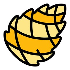 Poster - crimean pine cone icon. outline crimean pine cone vector icon color flat isolated
