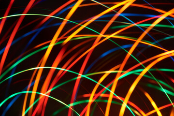 Abstract dynamic colorful light lines background