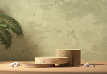 Poster - 3D rendering abstract platform podium product presentation backdrop